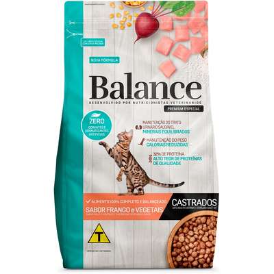 Balance Frango e Vegetais para Gatos Castrados