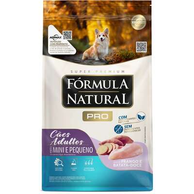 Fórmula Natural Pró Super Premium Sabor Frango e Arroz Integral para Cães Adultos Raças Minis e Pequenas