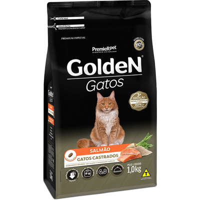 Golden Gatos Adultos Castrados Salmão