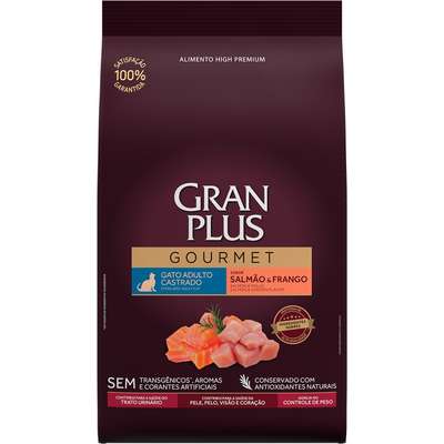 GranPlus Gourmet Salmão & Frango para Gatos Castrados