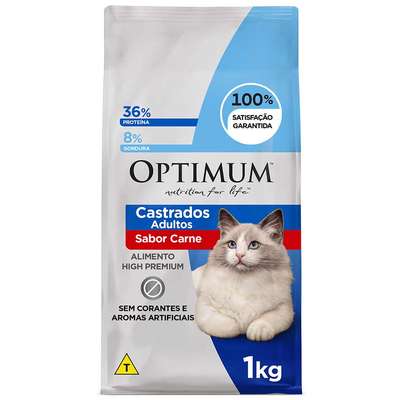 Optimum Carne para Gatos Adultos Castrados