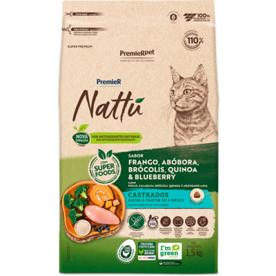 PremieR Nattú Abóbora para Gatos Castrados
