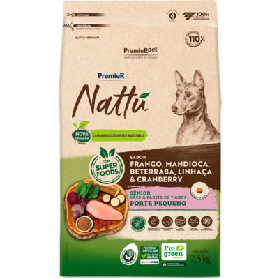 PremieR Nattú Mandioca para Cães Idosos Porte Pequeno
