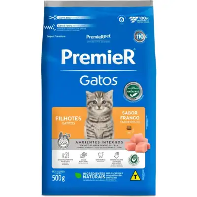 Premier Pet Ambientes Internos Gatos Filhotes Frango