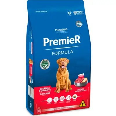Premier Pet Formula Carne Cães Adultos Porte Grande e Gigante