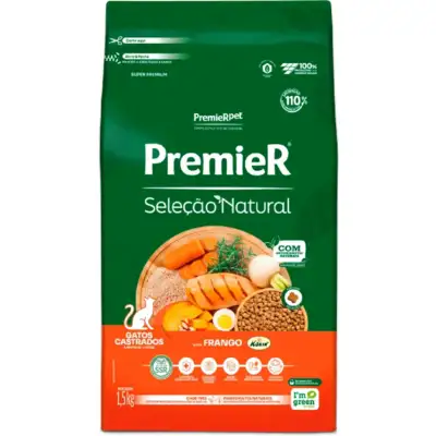 Premier Seleção Natural Frango para Gatos Castrados
